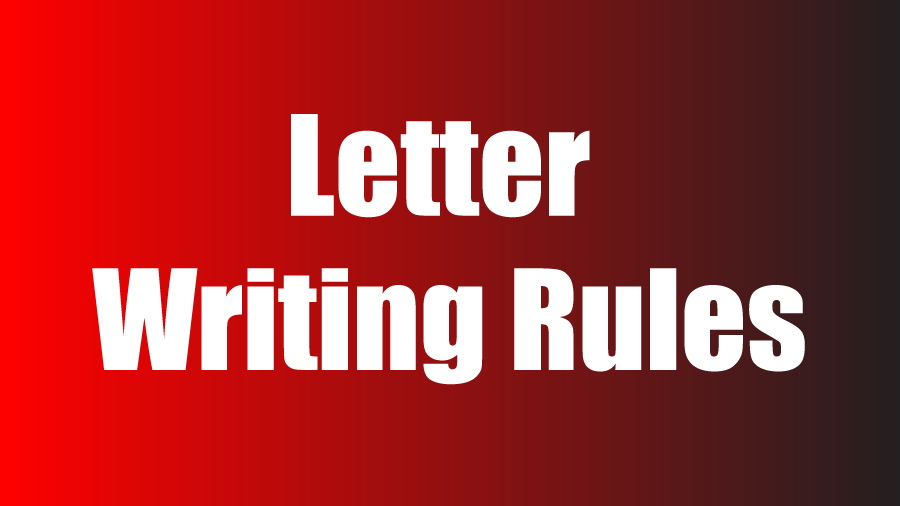 Letter Writing Rules Pdf